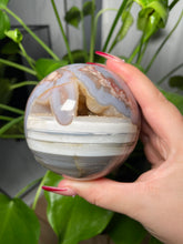 Load image into Gallery viewer, Banded Flower Agate Sphere
