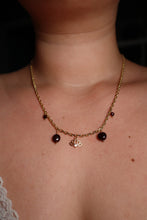 Load image into Gallery viewer, Garnet Lotus Flower Necklace *Gold Filled*