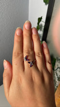 Load image into Gallery viewer, Adjustable Amethyst Butterfly Ring
