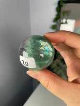 Load image into Gallery viewer, Gemmy Green/Purple Fluorite Spheres