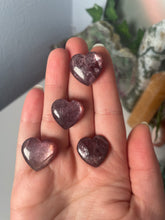 Load image into Gallery viewer, Gem Lepidolite Heart Carvings