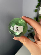 Load image into Gallery viewer, Gemmy Green/Purple Fluorite Spheres