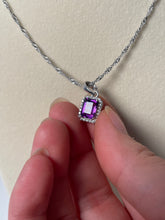 Load image into Gallery viewer, Square Amethyst Necklace