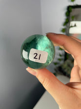 Load image into Gallery viewer, Gemmy Green/Purple Fluorite Spheres