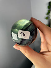 Load image into Gallery viewer, Gemmy Green/Purple Fluorite Spheres