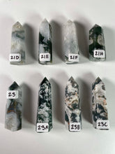 Load image into Gallery viewer, Druzy Moss Agate Tower