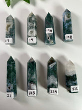 Load image into Gallery viewer, Druzy Moss Agate Tower