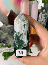 Load image into Gallery viewer, Druzy Moss Agate Tower