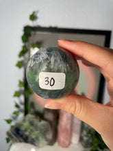 Load image into Gallery viewer, Snowflake Fluorite Spheres