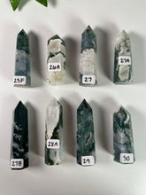 Load image into Gallery viewer, Druzy Moss Agate Tower