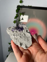 Load image into Gallery viewer, Purple Cubic Fluorite with Quartz #40