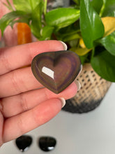 Load image into Gallery viewer, Rainbow Obsidian Heart Carving