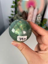 Load image into Gallery viewer, Gemmy Green/Purple Fluorite Spheres