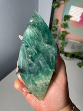 Load image into Gallery viewer, Large Green Fluorite Flame
