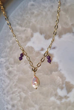 Load image into Gallery viewer, Amethyst x Fresh Water Pearl Necklace *Gold Filled*
