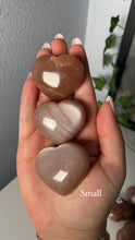 Load image into Gallery viewer, High Quality Peach Moonstone with Sunstone Hearts

