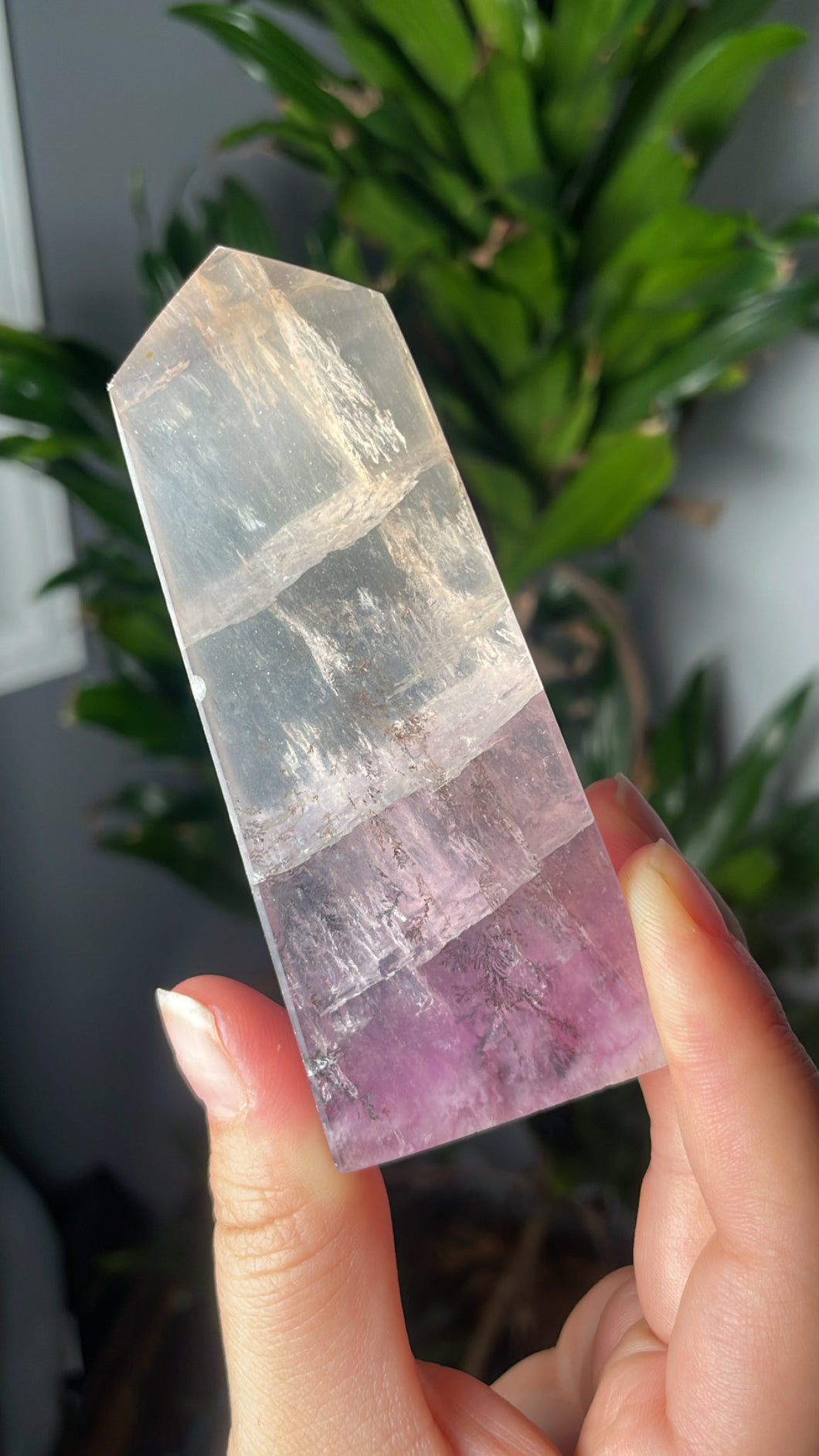 Fluorite Tower with Dendrites