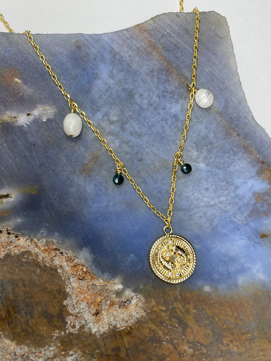 Gold Filled Pisces Zodiac Necklace