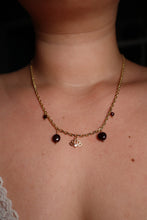 Load image into Gallery viewer, Garnet Lotus Flower Necklace *Gold Filled*
