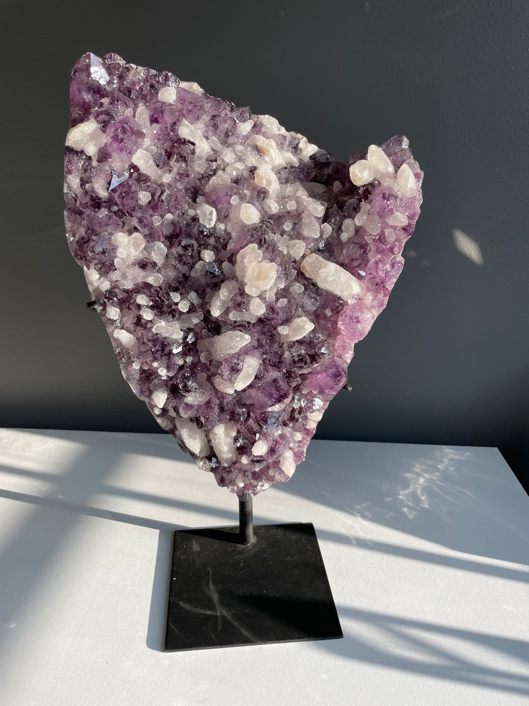 Amethyst with Calcite Statement Piece