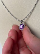 Load image into Gallery viewer, Square Amethyst Necklace
