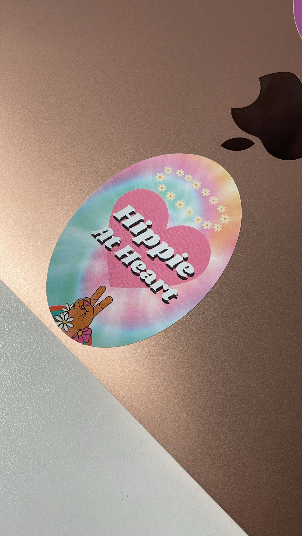 Hippie At Heart Sticker
