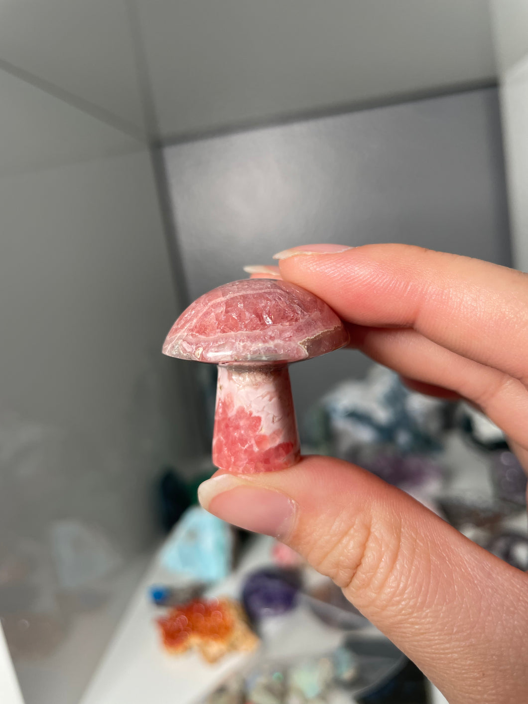 Rhodochrosite Mushroom