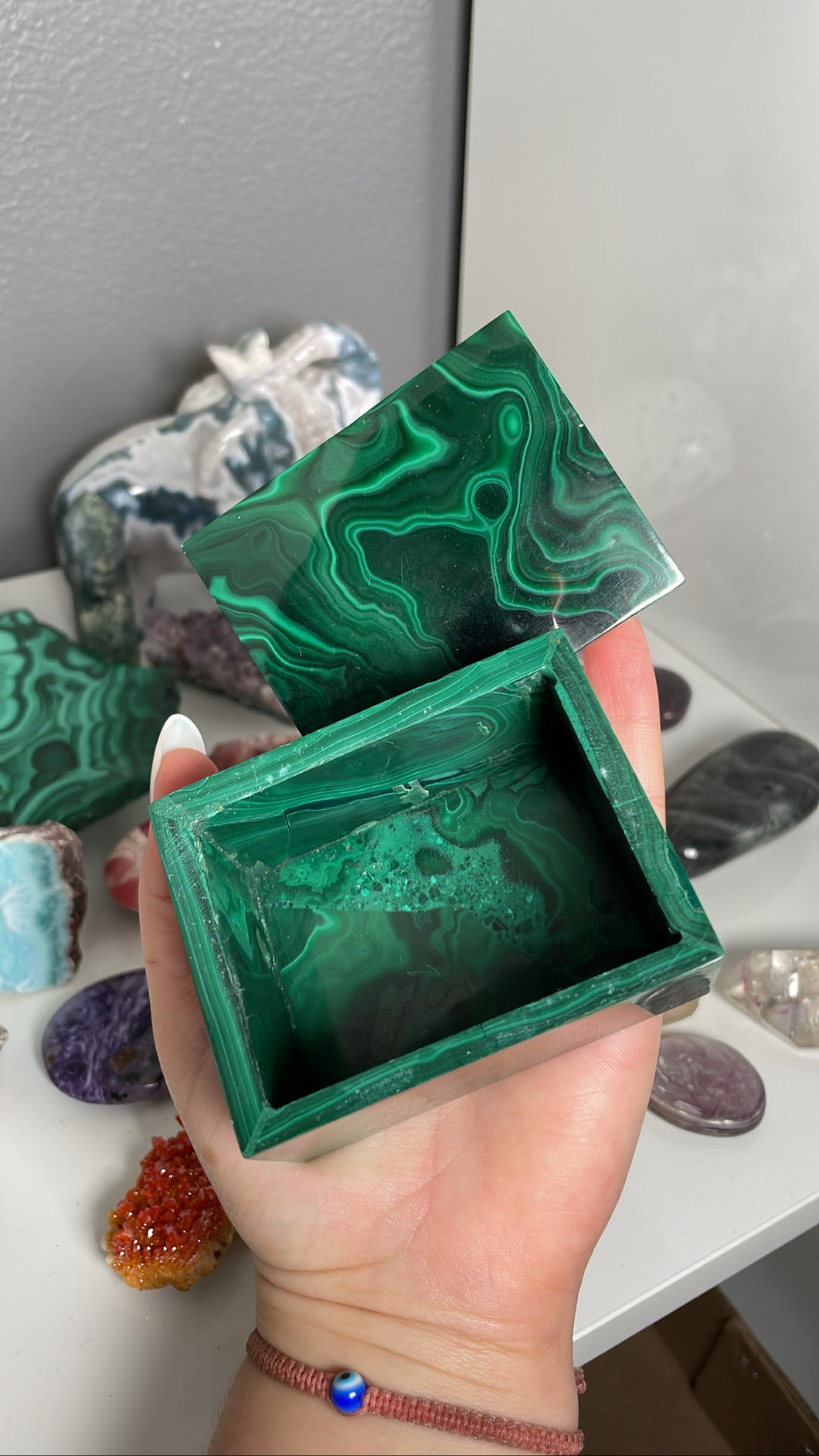 Malachite Jewelry Box #114