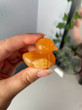 Load image into Gallery viewer, Orange Calcite Duck
