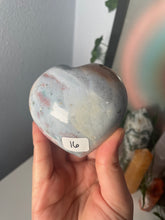 Load image into Gallery viewer, Puffy Ocean Jasper Hearts *Choose Your Own*
