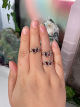 Load image into Gallery viewer, Adjustable Garnet Butterfly Ring
