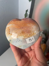 Load image into Gallery viewer, Puffy Ocean Jasper Hearts *Choose Your Own*
