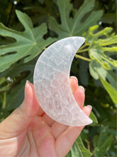 Load image into Gallery viewer, Selenite (Satin Spar) Moon Charging Plate
