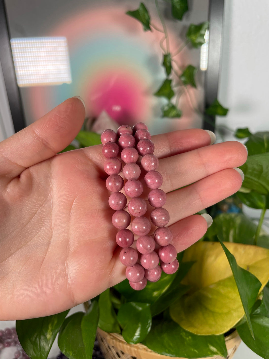 Pink Rhodonite Bracelet